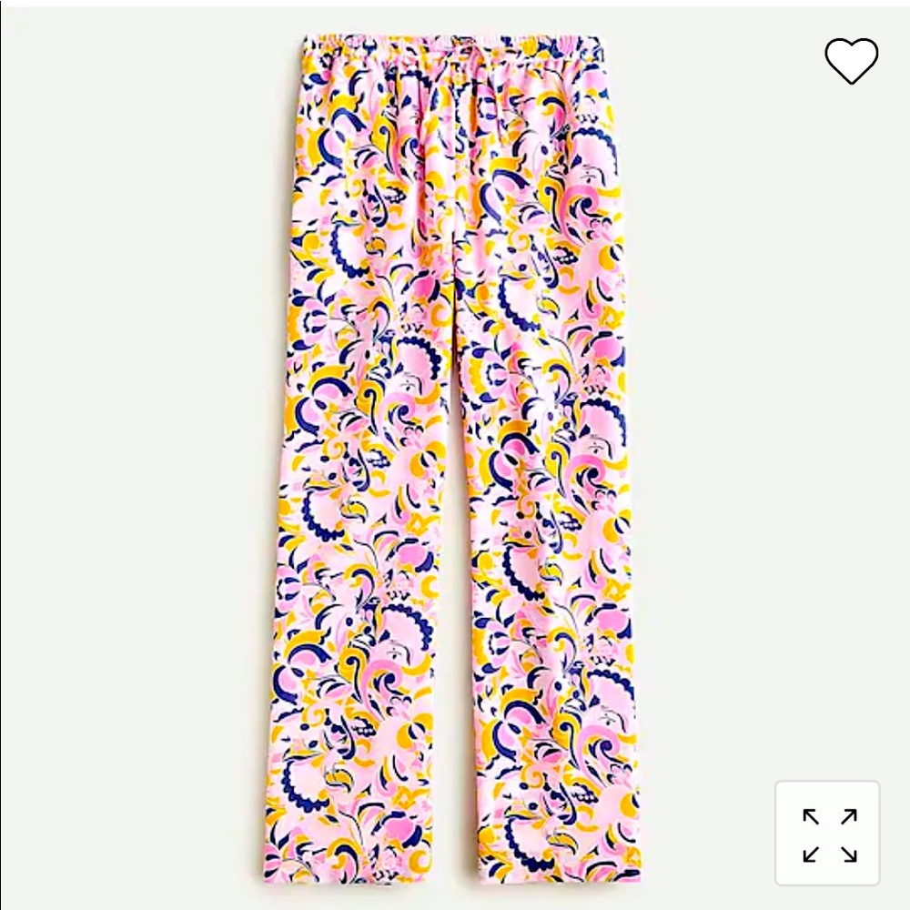 J.Crew pull-on silk pant in paisley swirl 6